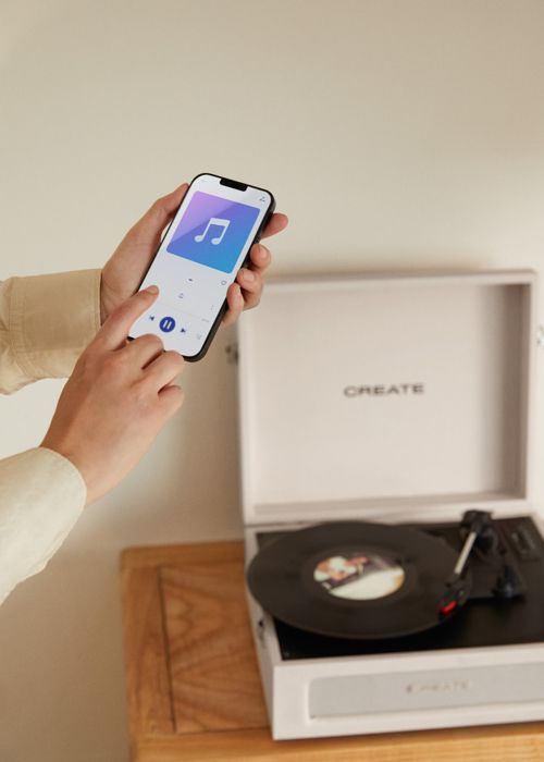 Giradischi retrò - Lettore/registratore Bluetooth - USB/SD/MicroSD - 3 velocità - Altoparlanti integrati