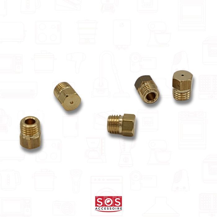 SOS Accessoire Jeu d'Injecteurs, gicleurs gaz butane propane universel DIAM. 6MM pour Four, cuisinière 00537505