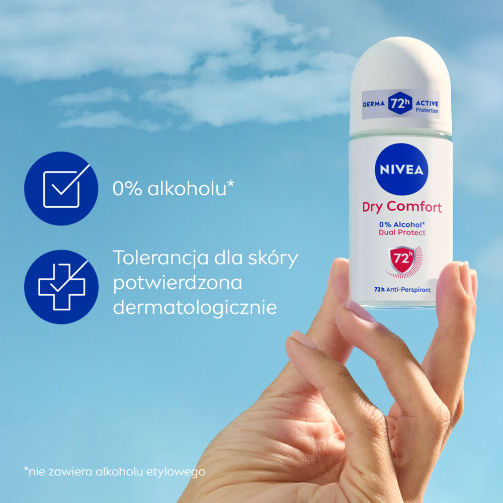Nivea ženski antiperspirant roll-on 50 ml za suho in udobno potenje