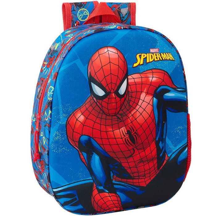 Mochila 3D de Spiderman de Marvel, 33 cm, para preescolares