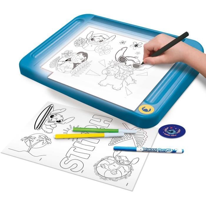 Kit da disegno - LISCIANIGIOCHI - STITCH - Tavolo luminoso - Modelli, pennarelli