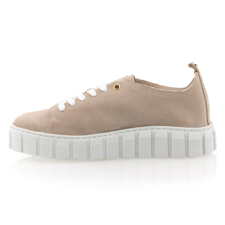 Zapatillas deportivas para mujer color beige.