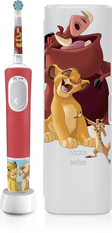 Oral-B PRO Kids 3+ Elektrická zubná kefka Leví kráľ s puzdrom