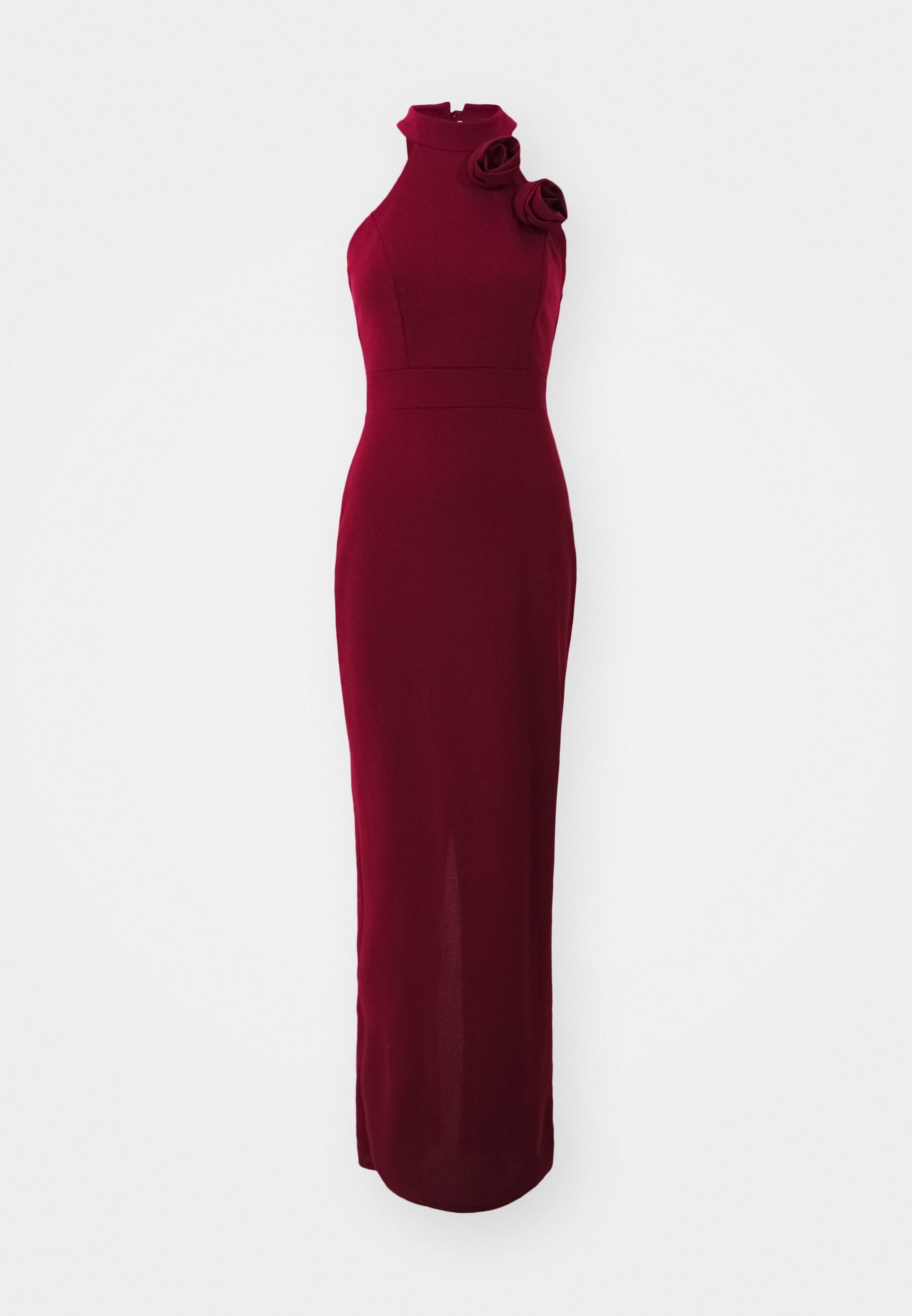 WAL G PETITE WEDDING CHARLOTTE FLOWER MAXI - Jersey jurk - wijnrood