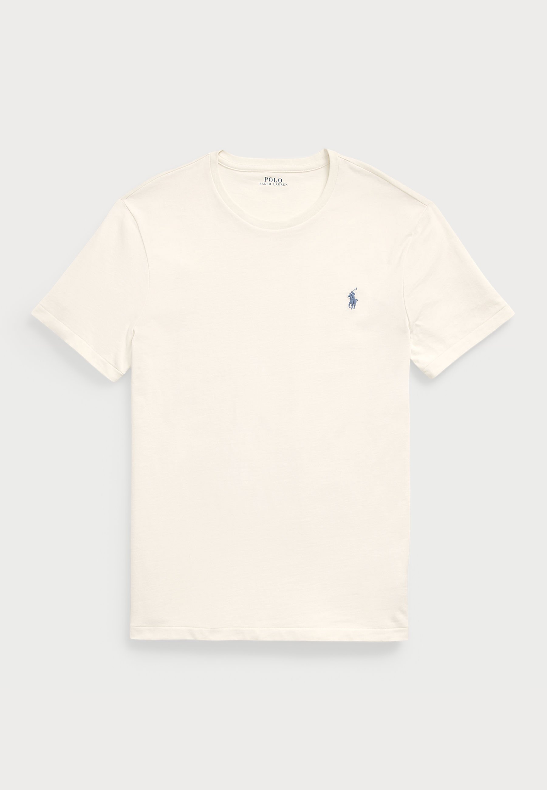 SLIM FIT JERSEY CREWNECK T-SHIRT - T-shirts med print - sandPolo Ralph Lauren