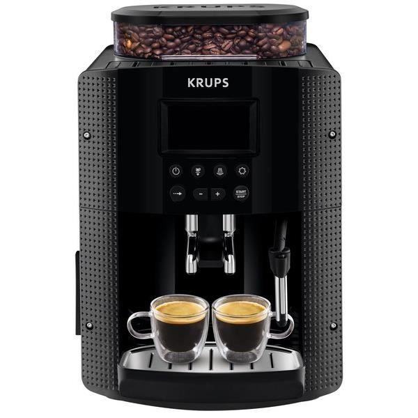 KRUPS Bean-to-Cup kaffemaskine, 1,7 L, espressomaskine, dampdyse til cappuccino, 2 kopper samtidigt, Essential YY8135FD