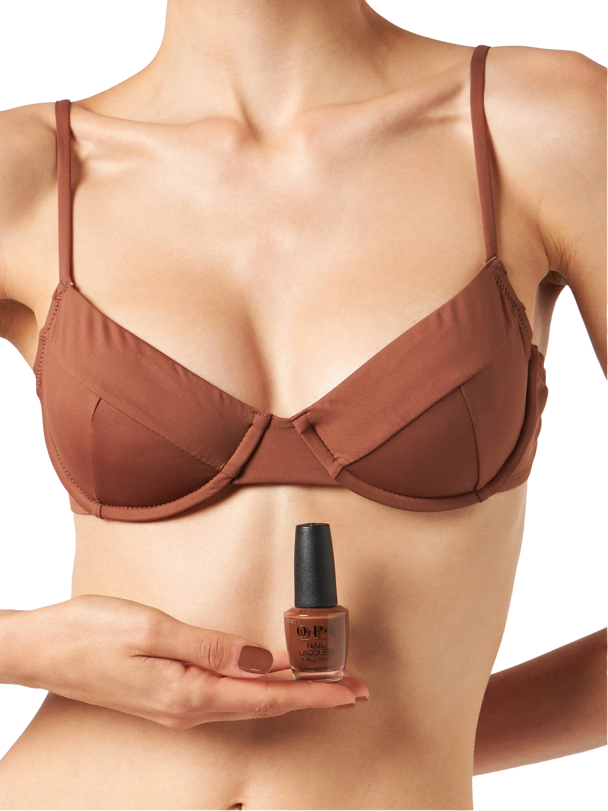 Bruine bralette bikini met beugel voor dames