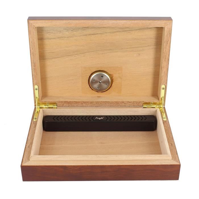 mini humidor marrón para puros