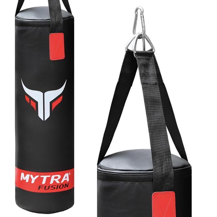 Kit sacco da boxe Mytra Fusion con guantoni e fasce per le mani per bambini, sacco da allenamento per kickboxing, boxe e arti marziali.