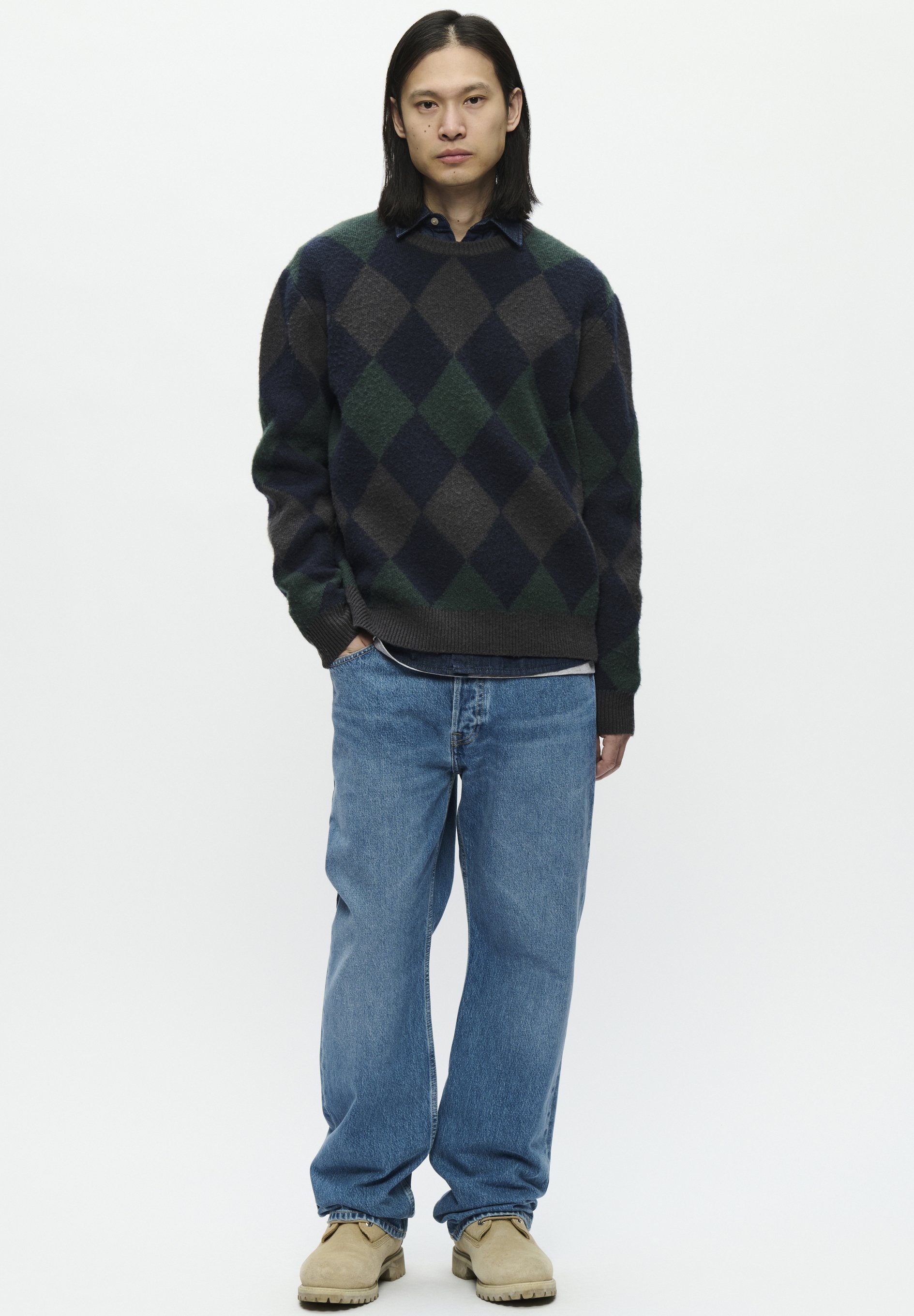DOUBLE A BY WW JAN CREW NECK - Trui - Green Gables Check