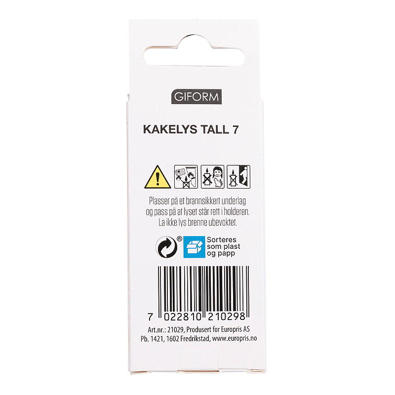 Giform kagelys nummer 7