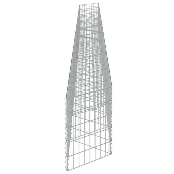 Gabionmuur - vidaXL - 630 x 30 x 50 cm - Gegalvaniseerd staal - Zilver - Rechthoekig