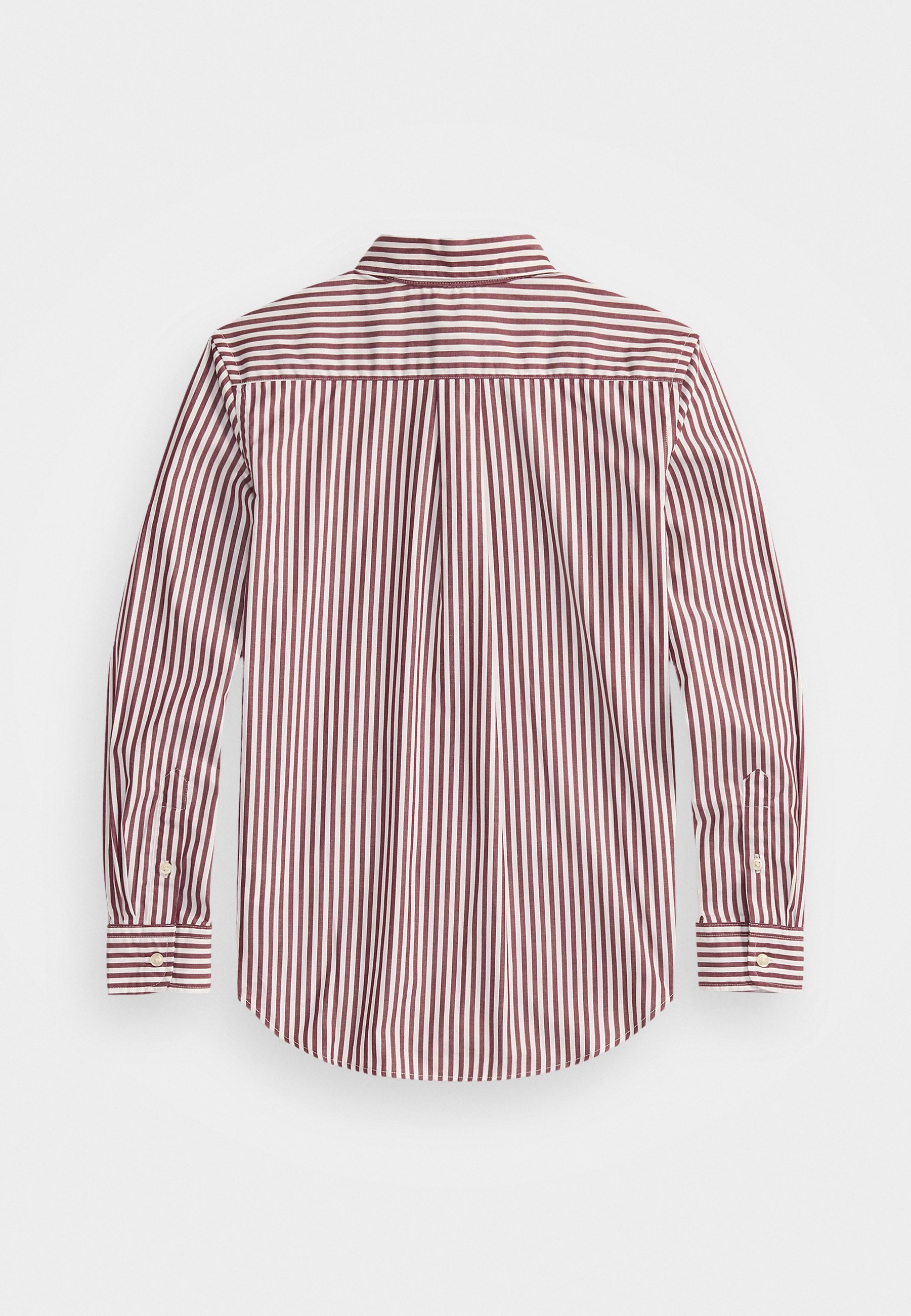 Polo Ralph Lauren gestreept katoenen poplin overhemd - Shirt - klassiek wijnrood/wit
