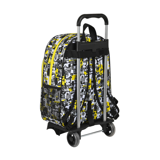  Safta Minions 905 Schulrucksack mit Trolley, 330 x 140 x 420 mm, Weiß/Schwarz/Gelb