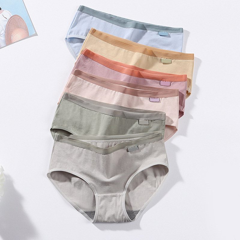 Mutandine da donna in cotone, intimo delicato sulla pelle, tinta unita, lingerie morbida, vita media, slip da studentessa, pantaloncini.