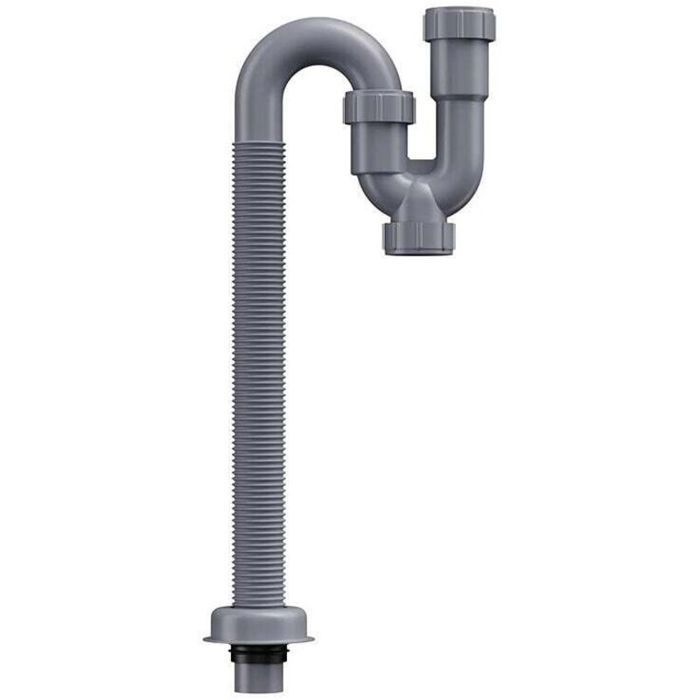Sifone per lavello a forma di U - Virex® - Tubo flessibile ed estensibile - Diametro interno 32 mm - Lunghezza massima 89 cm