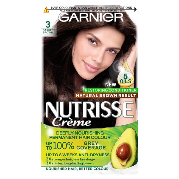 Tintura per capelli permanente Garnier Nutrisse Castano Scuro 3