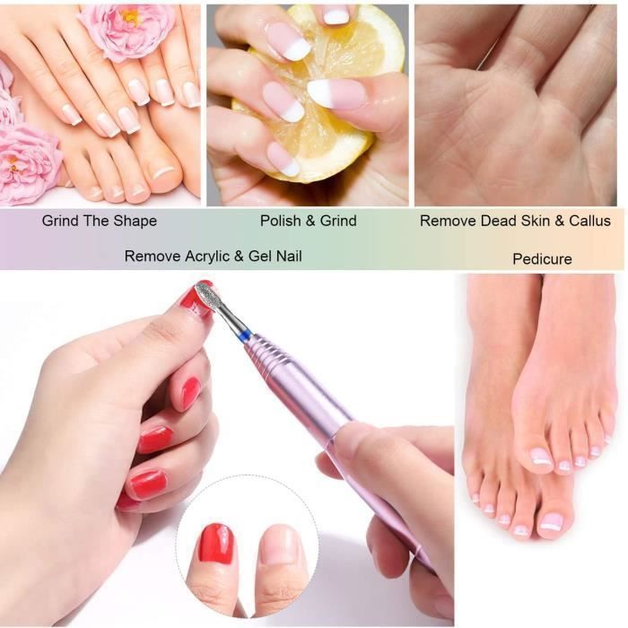 30 brocas para taladro de uñas, brocas para lima eléctrica de uñas para manicura y pedicura, brocas para taladro de uñas, gel limpiador de cutículas