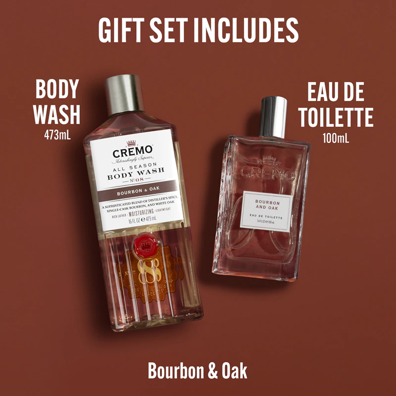 Conjunto de presente Cremo Bourbon e Carvalho para homens