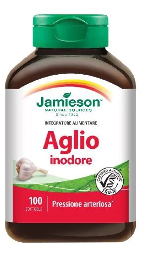 JAMIESON Capsules d'ail Jamieson sans odeur 100 capsules molles Pression artérielle