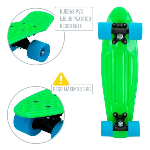  Skateboard PVC με ρόδες Cbgames 55cm