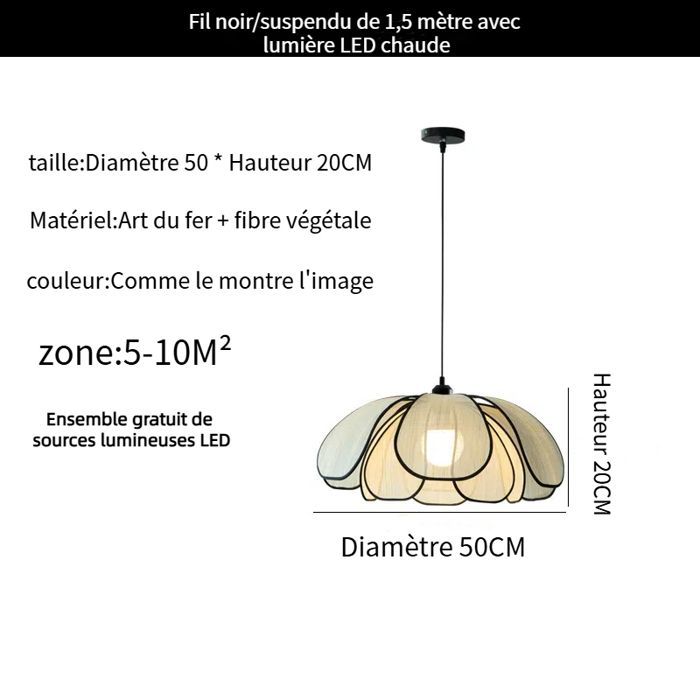 Schlichte Blütenblattlampe – Kronleuchter – schlichter europäischer Retro-Stil – hochwertiges, künstlerisches Flair – geeignet für Schlafzimmer, Wohnzimmer usw. – 50 cm