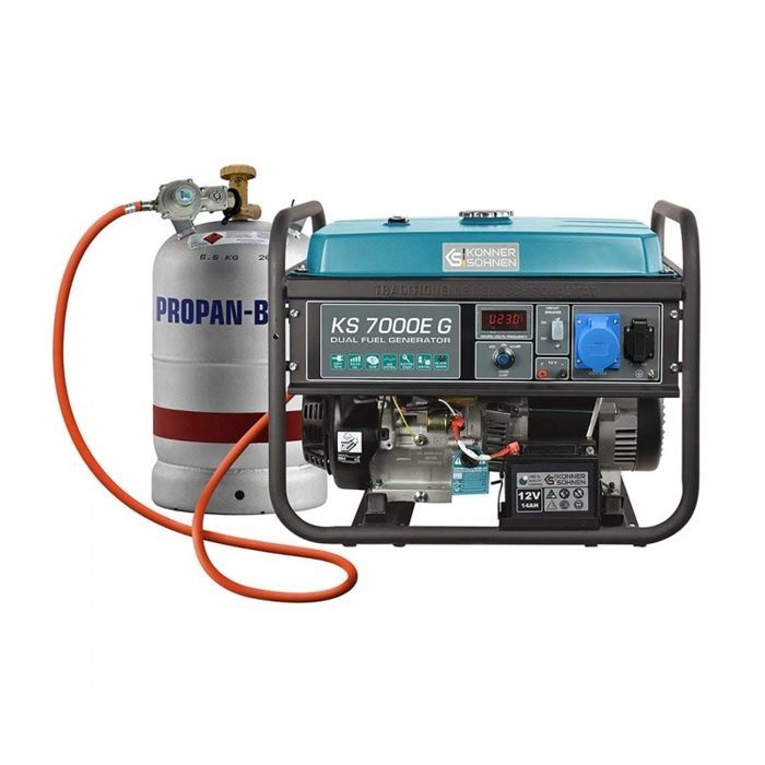 Groupe électrogène gaz-essence KS 7000E G - Könner & Söhnen - DUAL FUEL - 5500 W - 25 L - 95 db