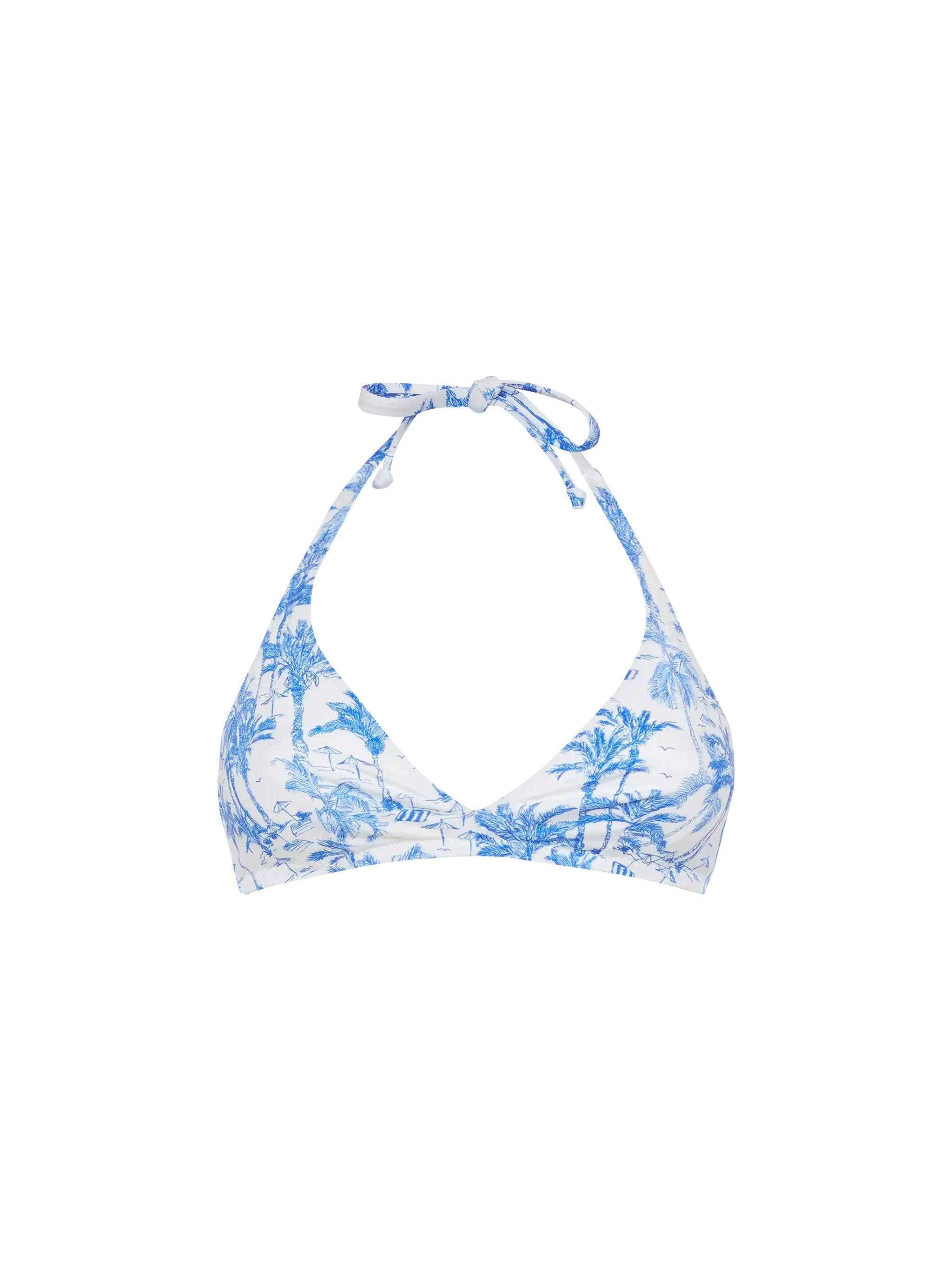 brassière triangle Gaia à imprimé toile de Jouy