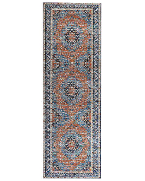 Orientalny dywan chodnikowy 80x240 cm niebieski