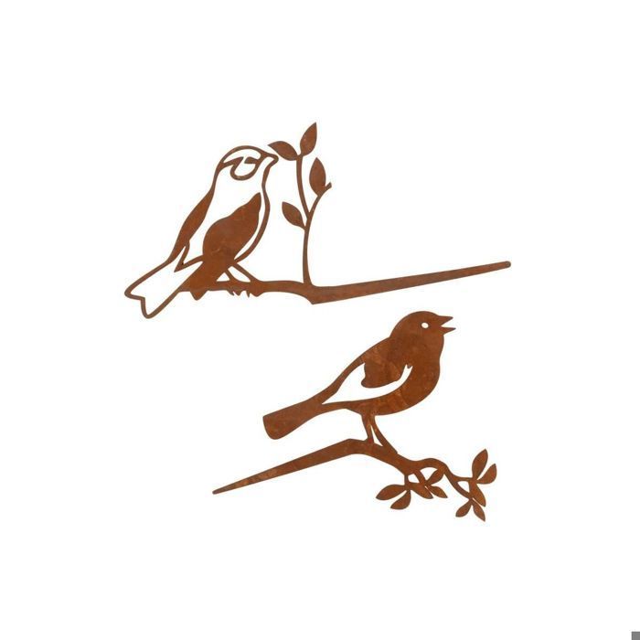 Metal Garden Decorations - Birds (Set of 2)