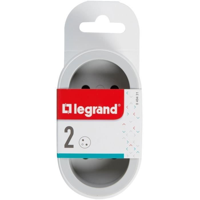 LEGRAND Biplite FB 2x2P+T prese frontali standard - Bianco e grigio