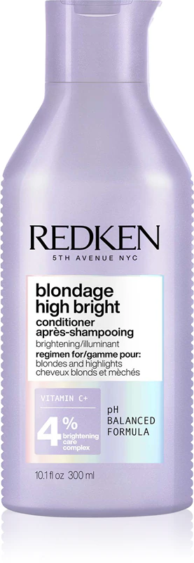 Condicionador clareador Redken Blondage High Bright para cabelos loiros.