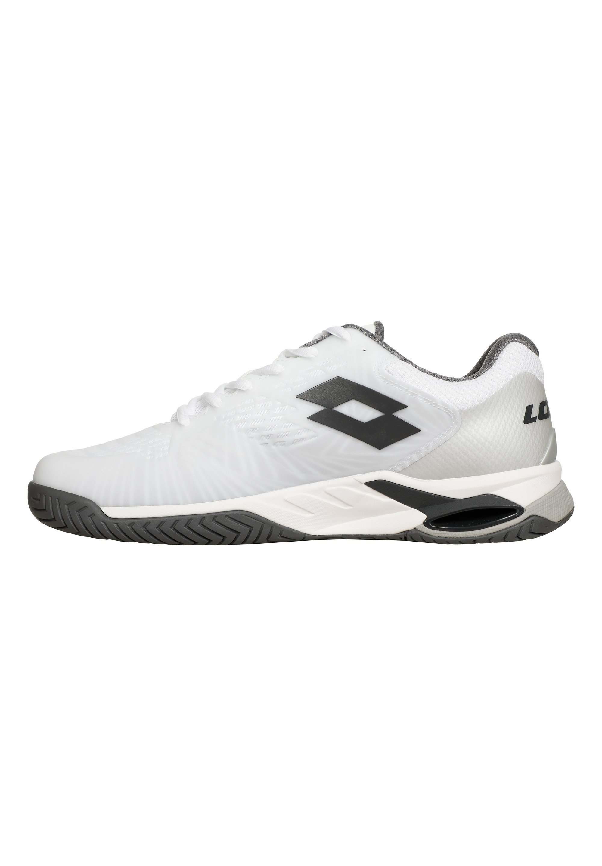 Lotto MIRAGE 100 II SPEED - Salakos pályás teniszcipő - fehér szürke