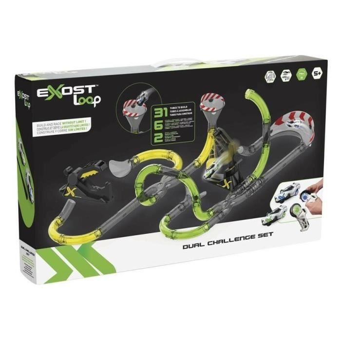 Remote Control Car Track - Sliverlit - Exost Loop Dual Challenge - 2 Cars - 2 Remote Controls - 3D