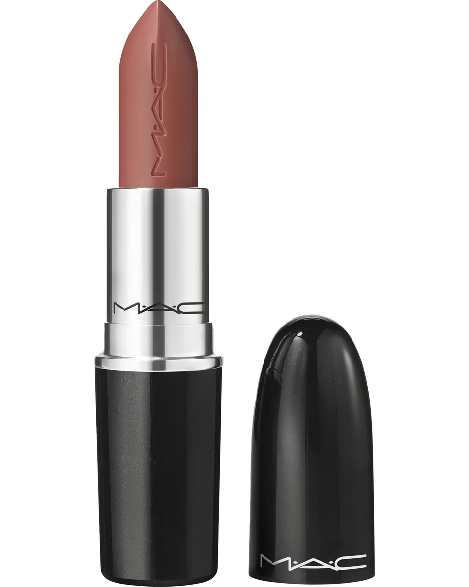Ruj MAC Lustreglass Sheer Shine - Intimate Nudes Culoare translucidă și lucioasă - finisaj de lungă durată