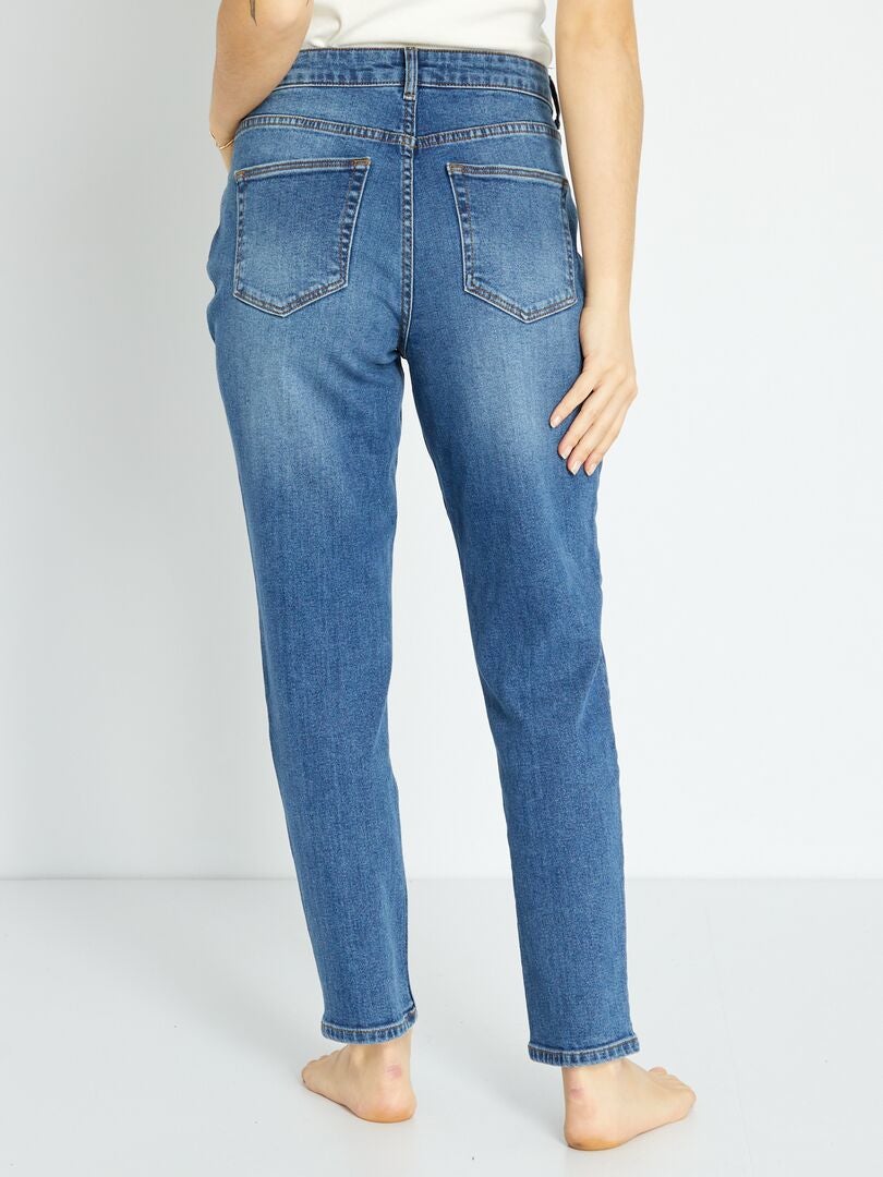 Calça jeans Mom de cintura super alta - Tamanho 32 - Azul