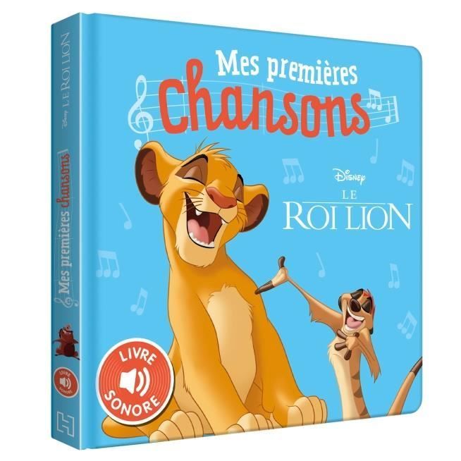 Libro de sonidos - Disney - El Rey León - 5 fichas - Canciones infantiles - Descubrimiento musical