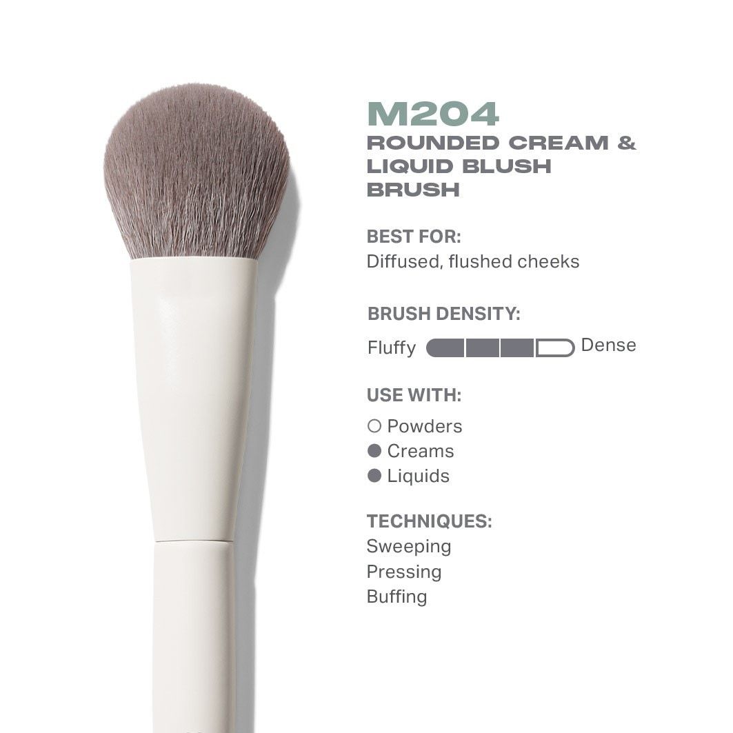 Morphe Rouge Brush M204, okrugli kist za kremasto i tekuće rumenilo – 1 komad