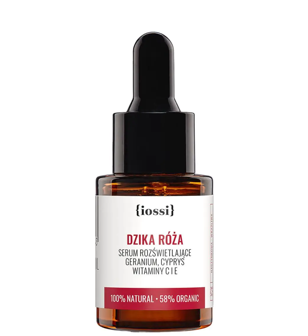 Iossi Dzika Róża Serum rozświetlające z geranium, cyprysem i witaminami C i E