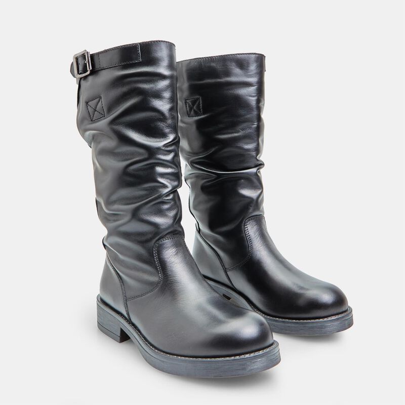 Damskie buty z gładkiej skóry