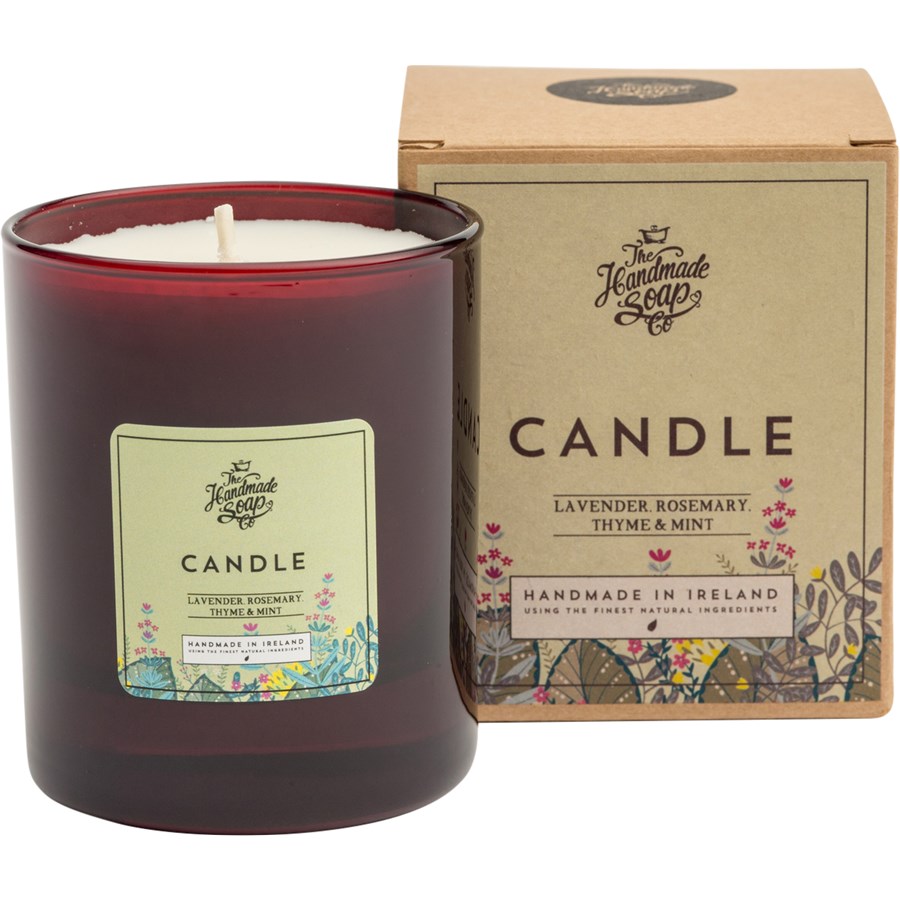 The Handmade Soap Lavender, Rosemary, Thyme & Mint Scented Soy Candle