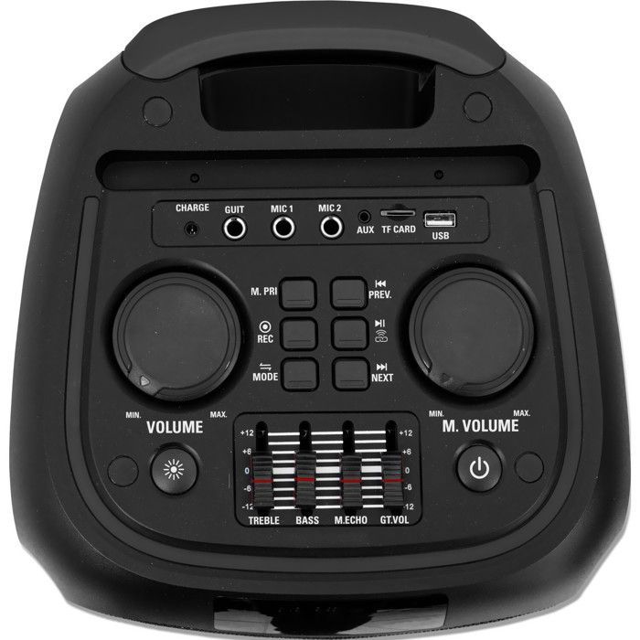 IBIZA VENUS600 Active DJ Speaker - Illuminated Karaoke Speakers, 2 x 8