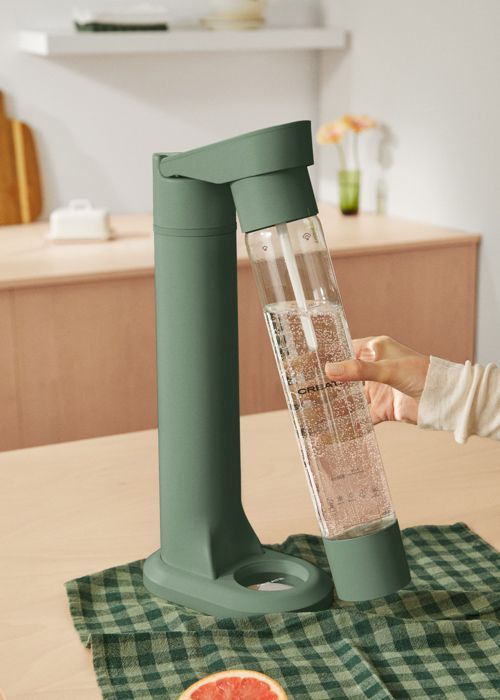 Máquina para hacer agua con gas - Create - Máquina para hacer refrescos - 1 litro - No requiere electricidad - Botella reutilizable