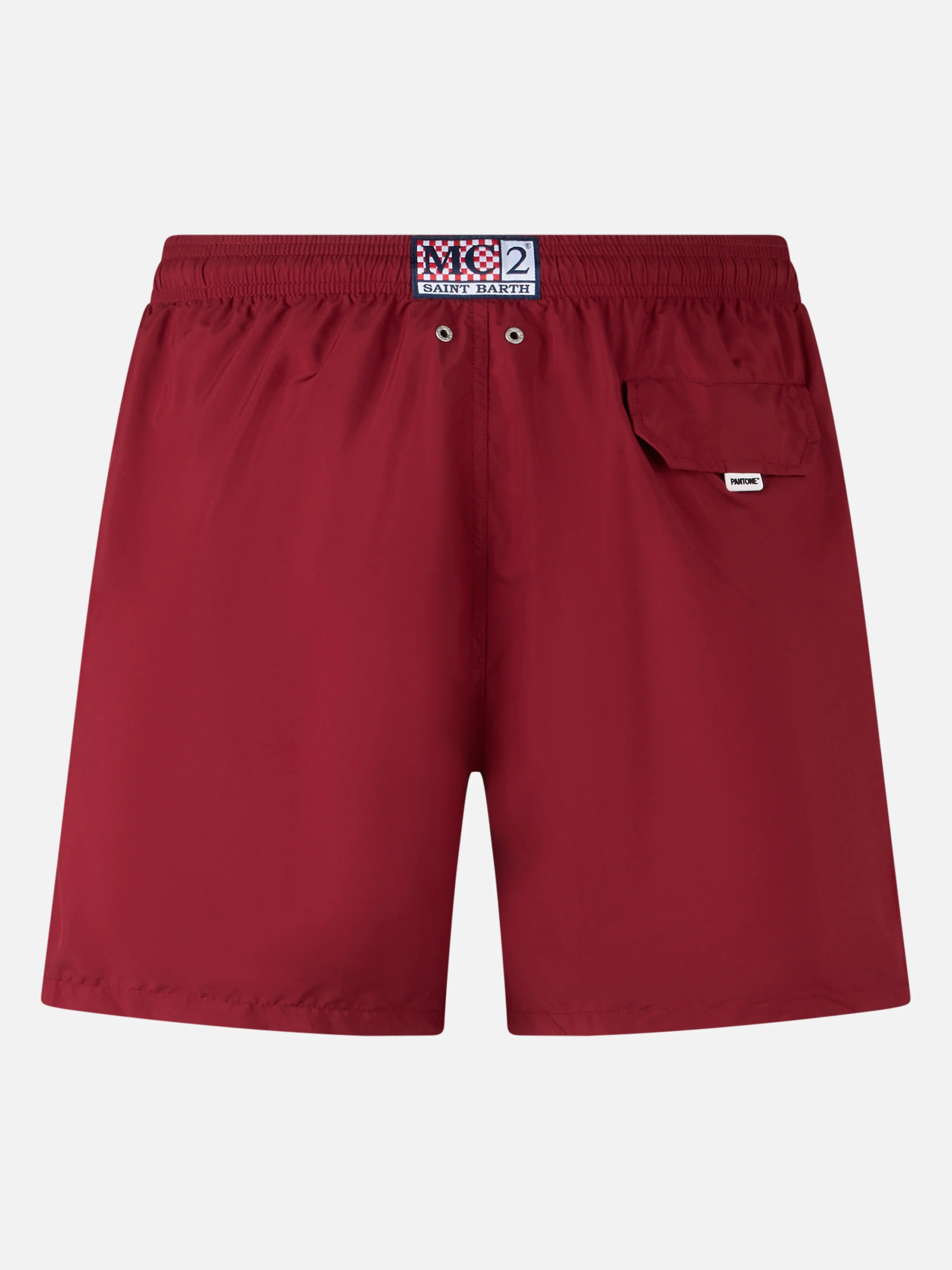 Costume da bagno da uomo in tessuto leggero bordeaux Lighting Pantone