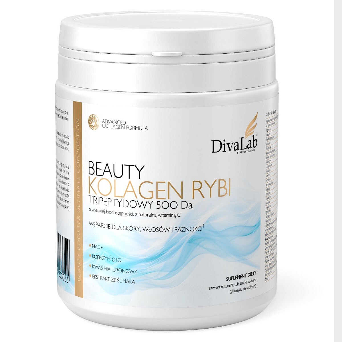 DivaLab Beauty Kollagenfisktripeptider 500 NAD+ Q10