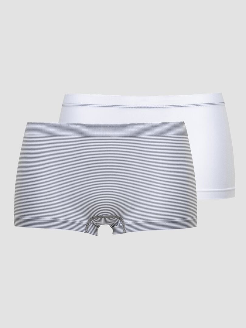 Set van 2 naadloze culottes 'Billet Doux' - GRIJS