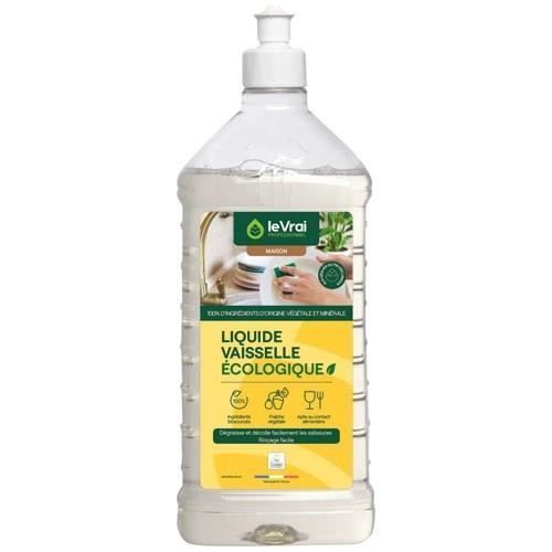 Detergente líquido ecológico para lavavajillas - THE REAL PRO HOME - Botella - 1L - Aroma fresco a plantas