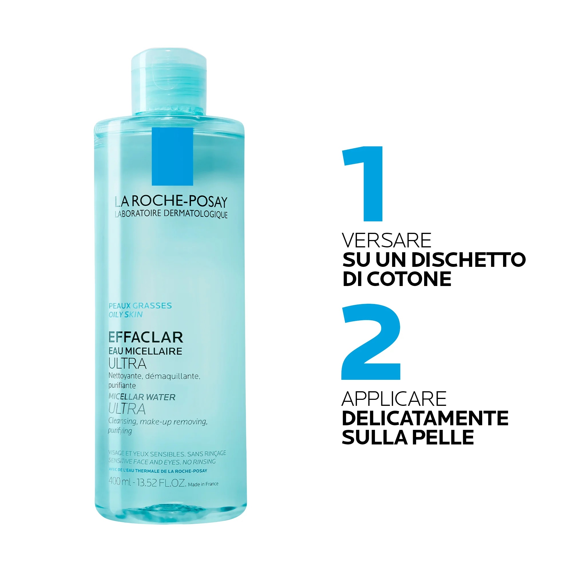 LA ROCHE POSAY Eau micellaire ultra-pure La Roche Posay Physiological Cleansers pour peaux grasses 400 ml