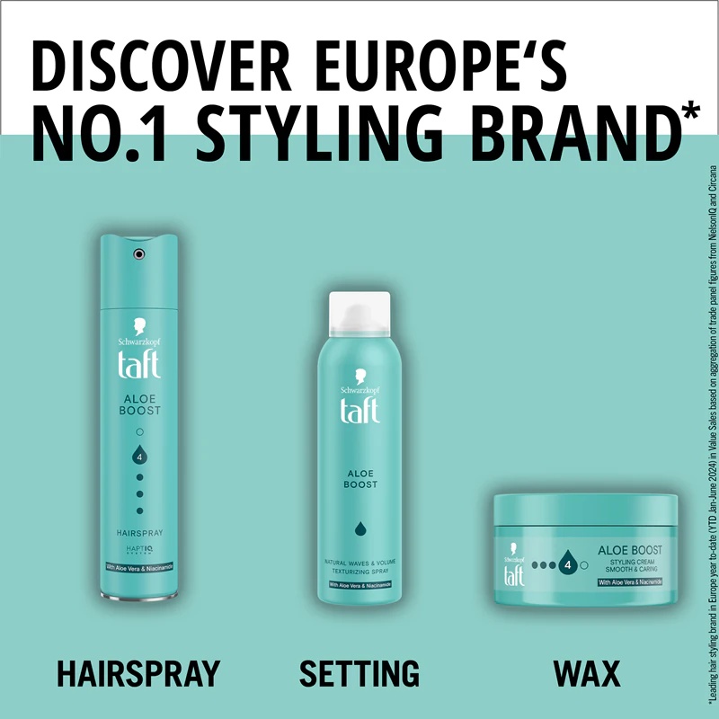 Schwarzkopf Taft Aloe Boost stiprios fiksacijos plaukų lakas