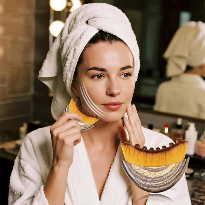 1 brosse pour le visage, brosse de contour du visage, brosse de massage de drainage lymphatique, menton et sculpture de jawline